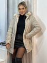 parka reversivel cotele iris bege
