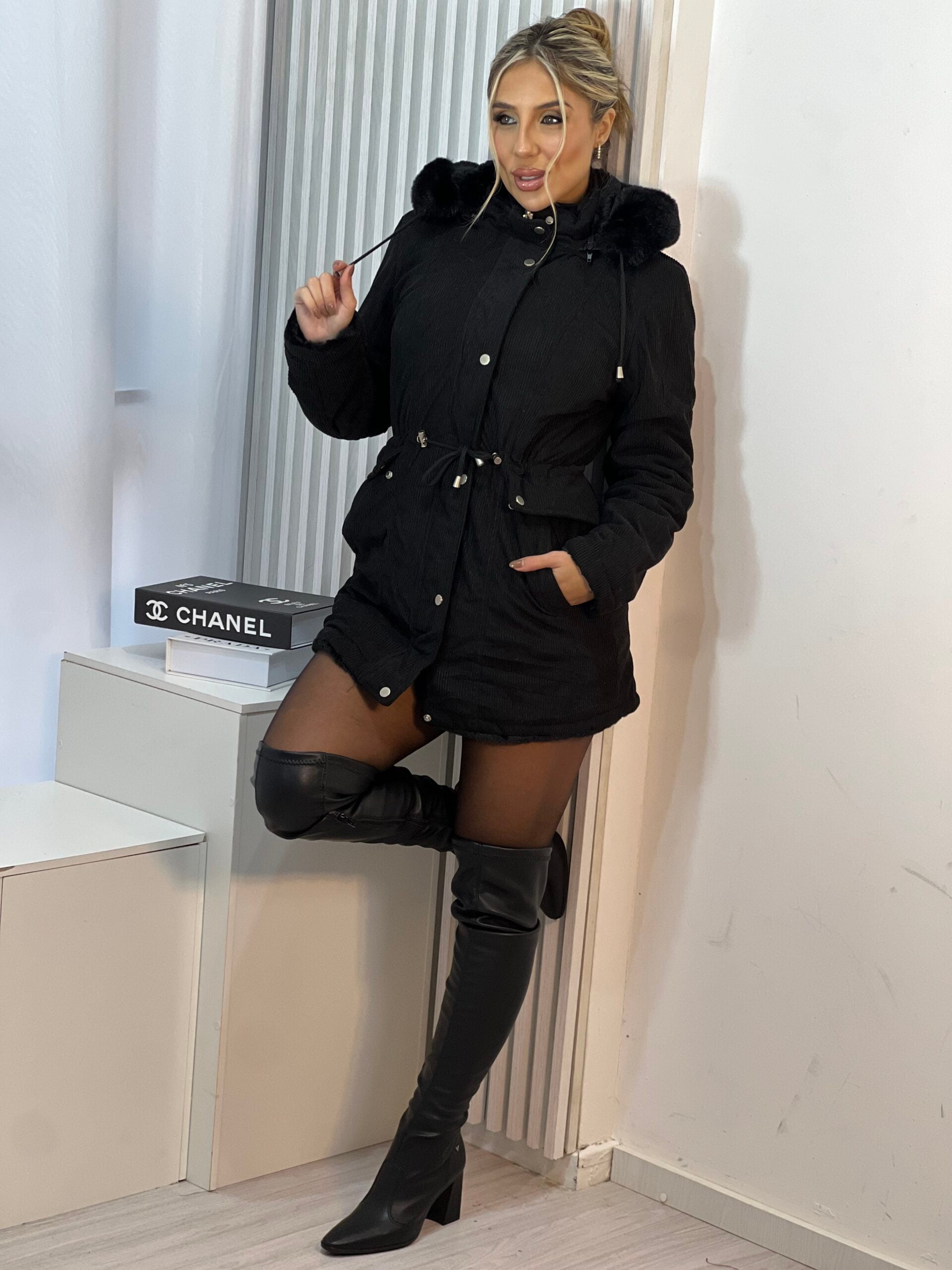 parka reversivel cotele iris preto parka reversivel cotele iris preto
