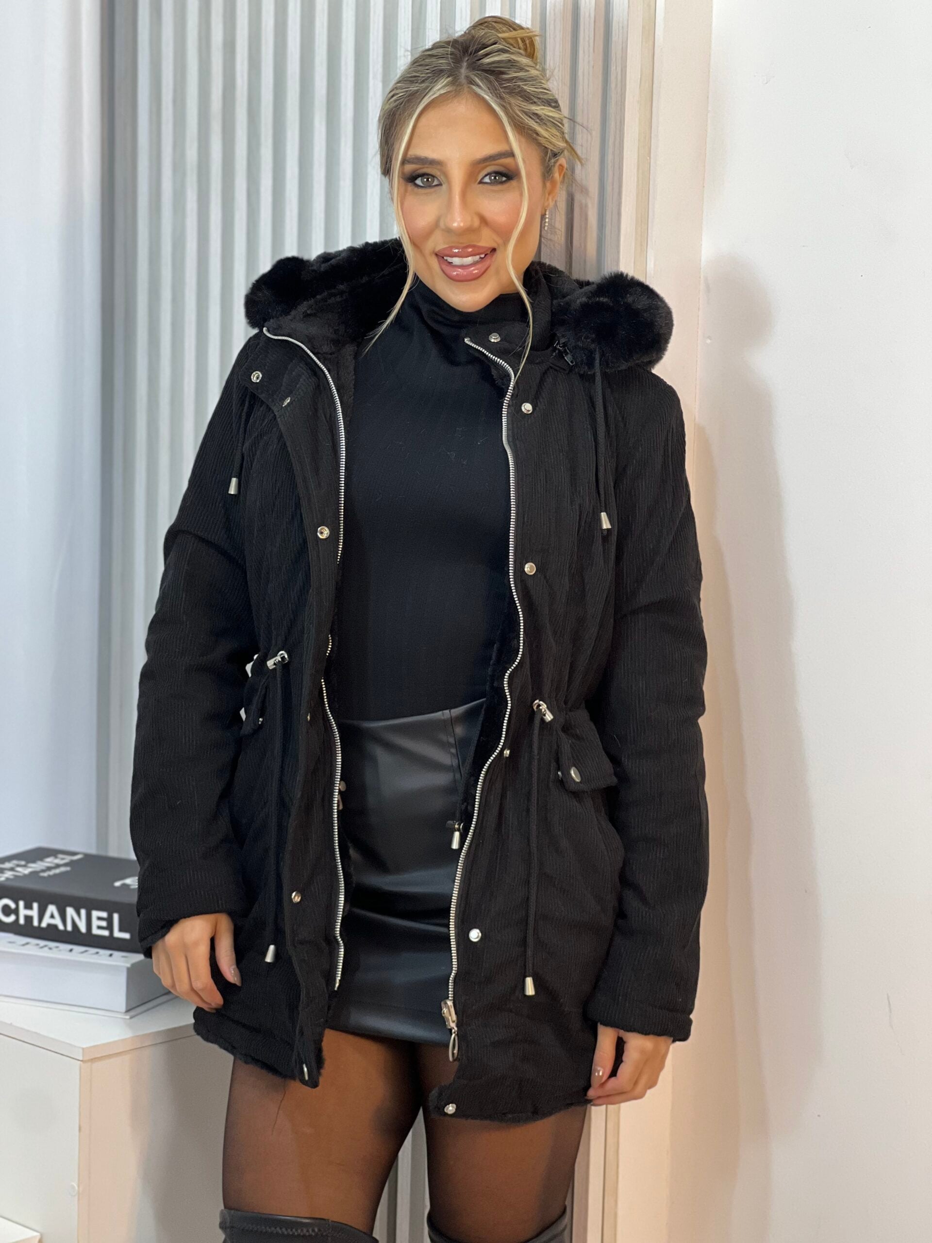 parka reversivel cotele iris preto parka reversivel cotele iris preto