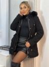 parka reversivel cotele iris preto
