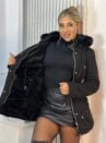 parka reversivel cotele iris preto