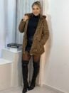 parka reversivel cotele iris marrom