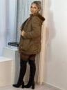 parka reversivel cotele iris marrom