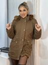 parka reversivel cotele iris marrom
