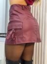 saia com short courino cargo bordo