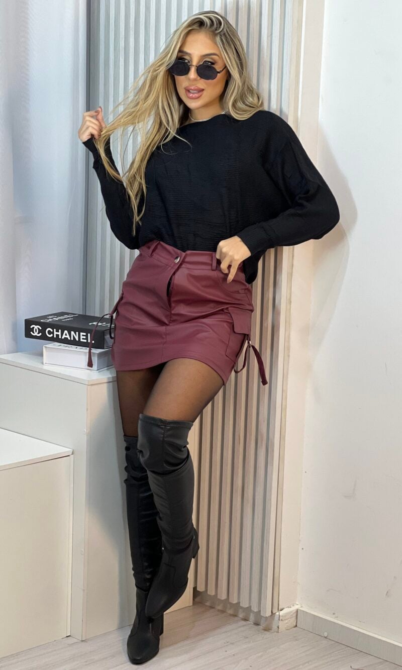 blusa modal morcego preto