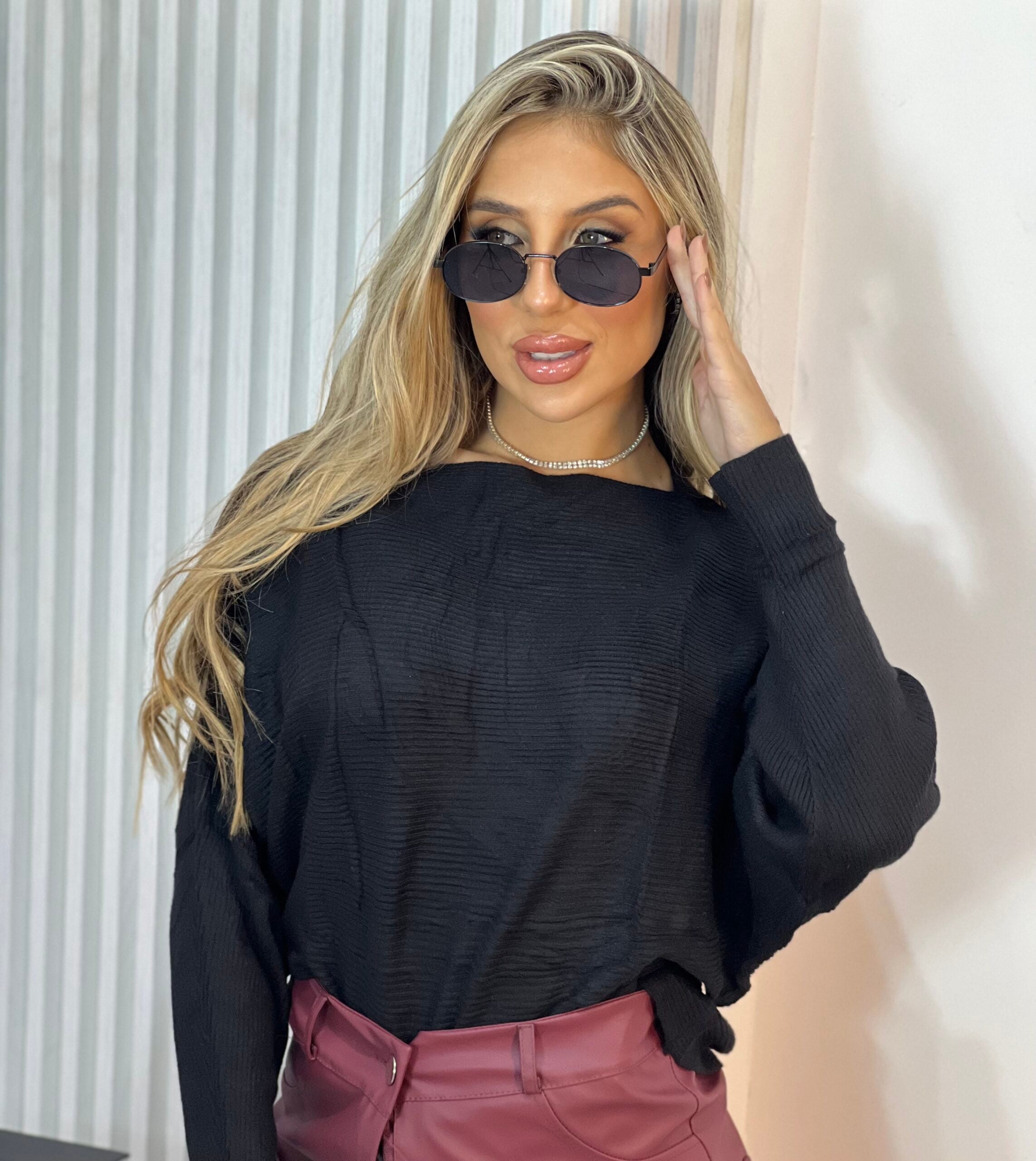 blusa modal morcego preto blusa modal morcego preto