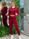 conjunto plush apeluciado bordo