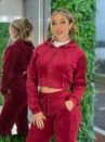 conjunto plush apeluciado bordo