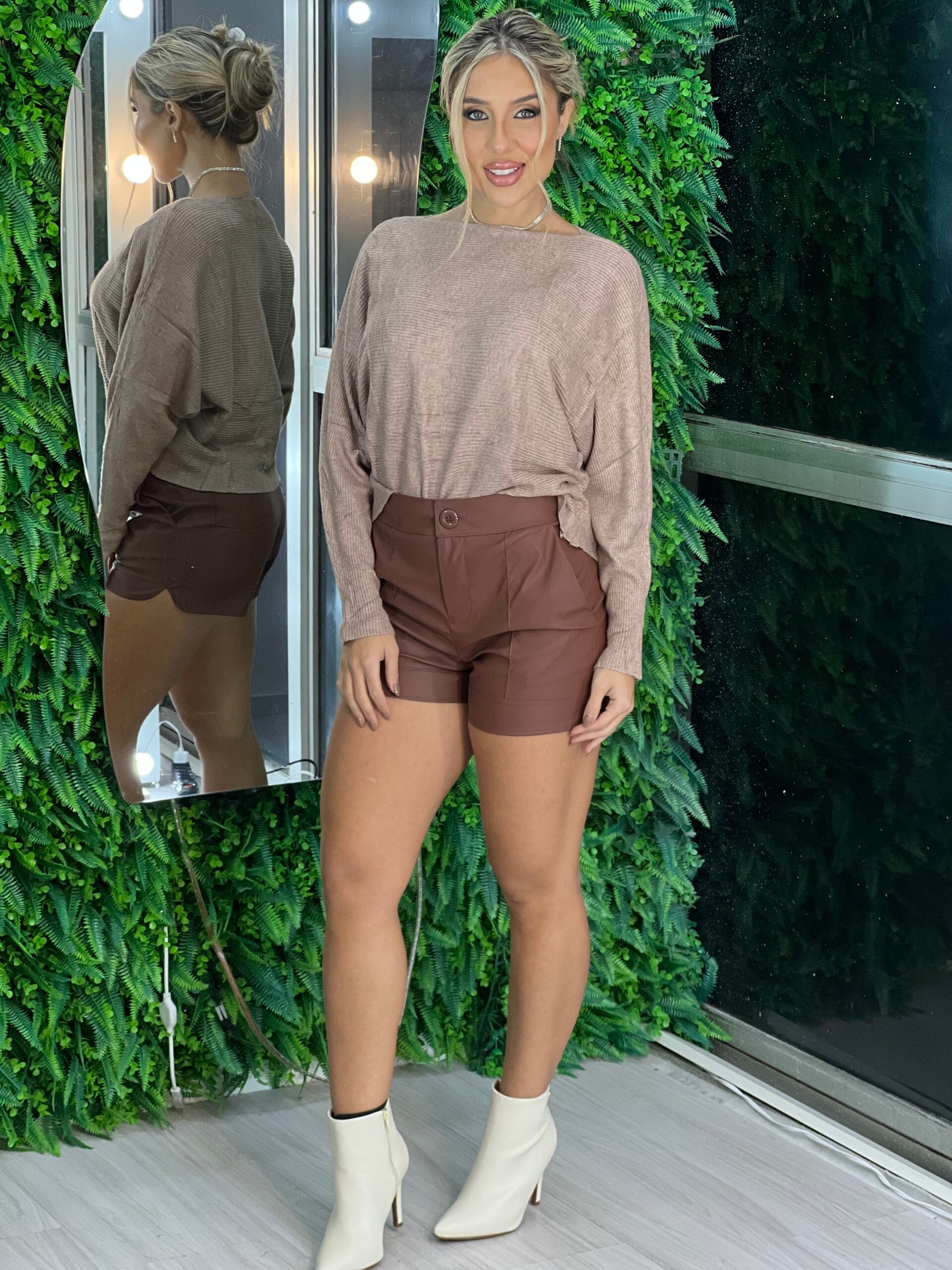 blusa modal morcego bege blusa modal morcego bege