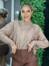 blusa modal morcego bege