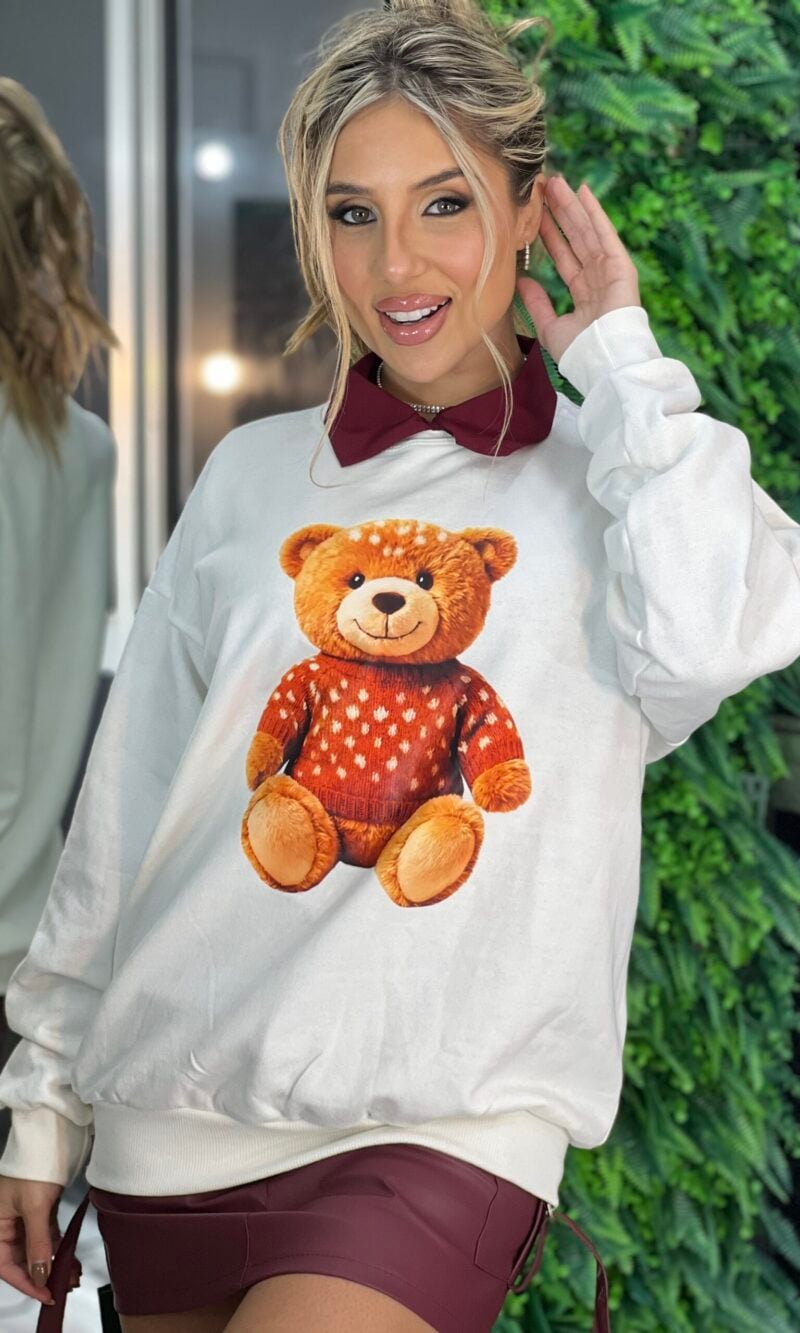 moletom alongado ted off white