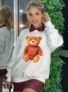 moletom alongado ted off white