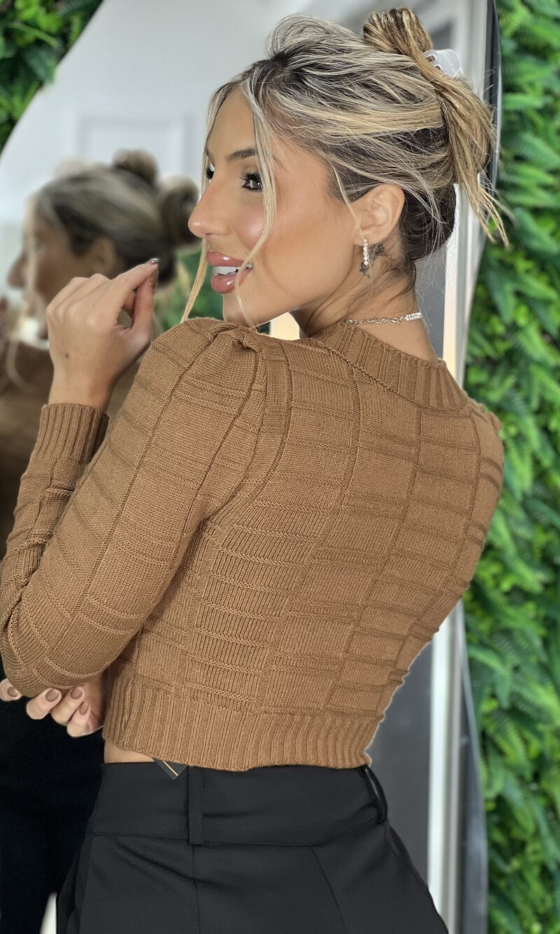 cropped modal quenia caramelo