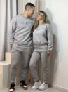 feminino conjunto moletom cinza