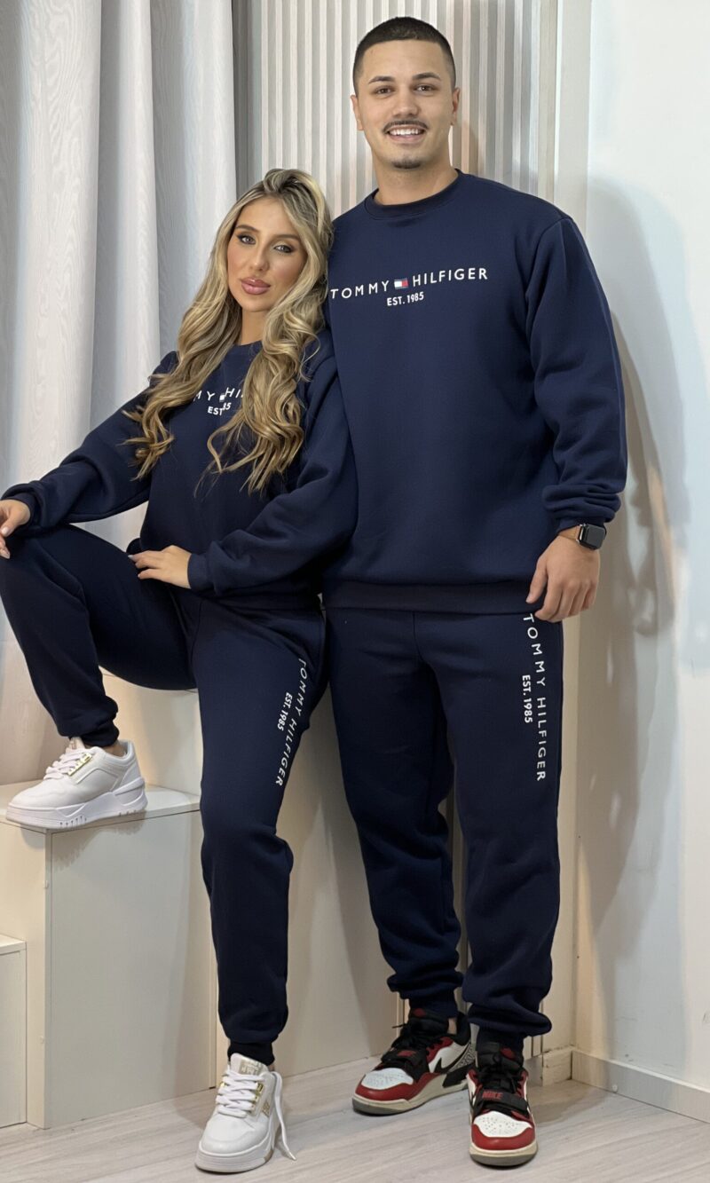 conjunto moletom azul marinho