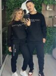 feminino conjunto moletom preto