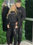 feminino conjunto moletom preto