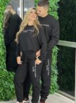 feminino conjunto moletom preto