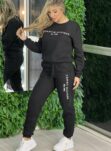 feminino conjunto moletom preto