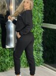 feminino conjunto moletom preto