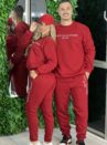 feminino conjunto moletom vermelho