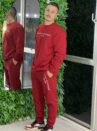 feminino conjunto moletom vermelho