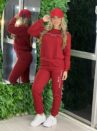 feminino conjunto moletom vermelho