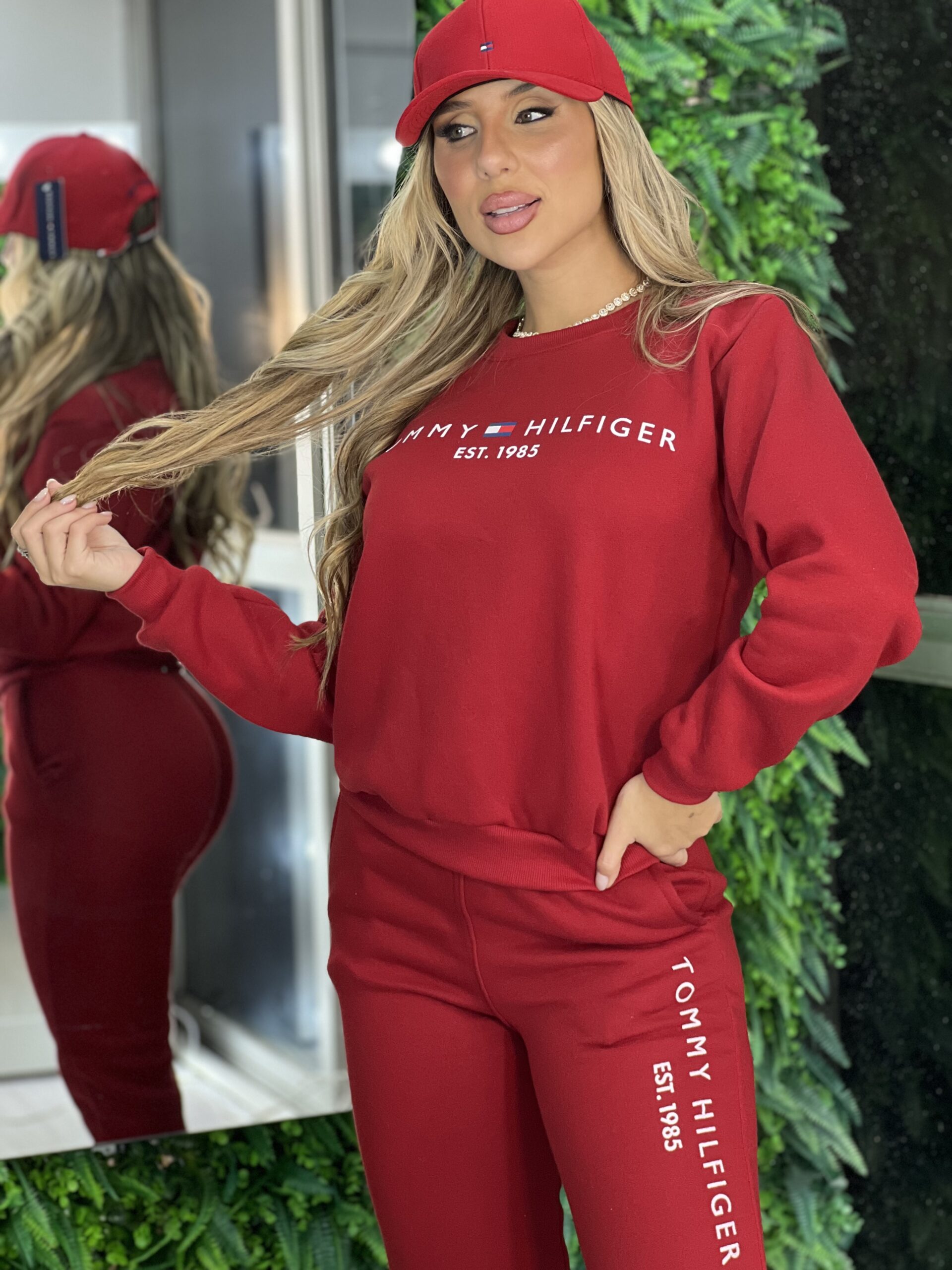 feminino conjunto moletom vermelho feminino conjunto moletom vermelho