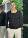 masculino blusa termica preto