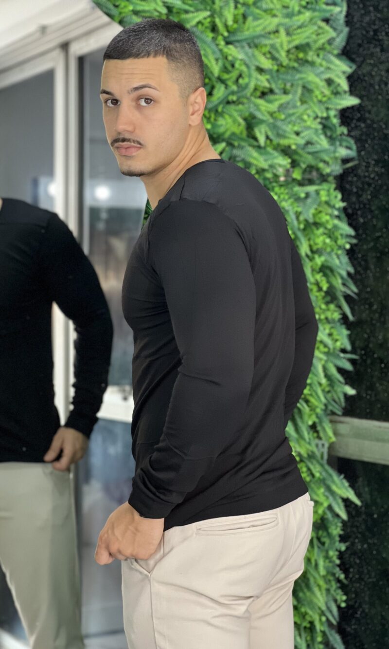 masculino blusa termica preto