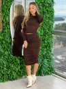 conjunto midi cristina marrom