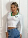 cropped poliamida brasil branco