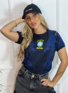 camiseta feminina azul brasil