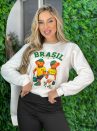 moletom ursinho brasil off white