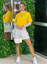 cropped t shirt brasil amarelo