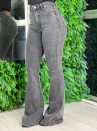 calca jeans flare com cinta modeladora newblack