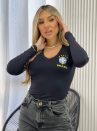 cropped poliamida brasil preto