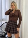 blusa gola boba simone marrom