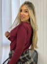 blusa gola boba simone bordo