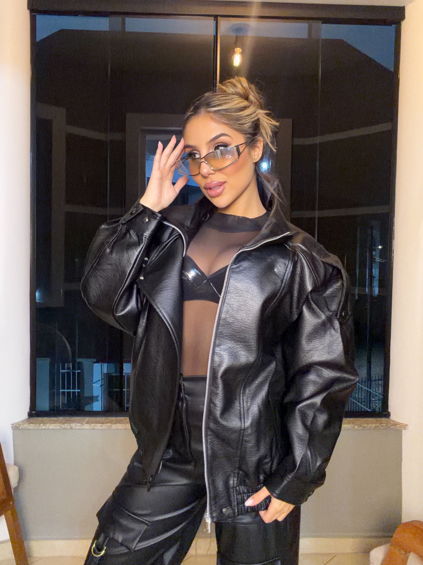 jaqueta courino bomber preto jaqueta courino bomber preto