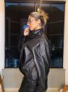jaqueta courino bomber preto