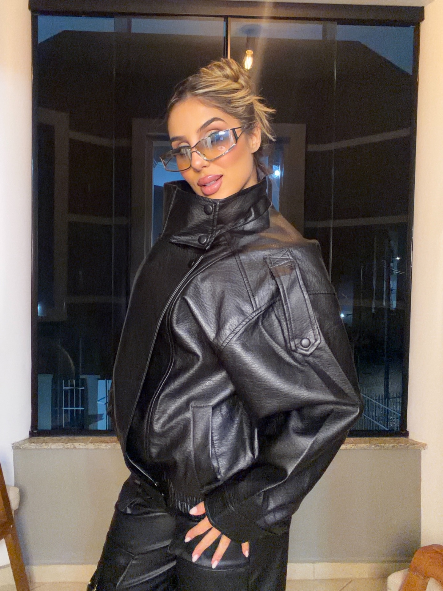 jaqueta courino bomber preto jaqueta courino bomber preto