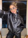 jaqueta courino bomber preto